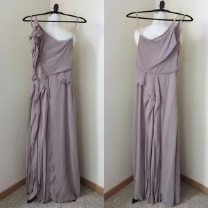 ModCloth Lush One Shoulder Formal Gown